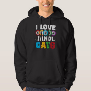 Lotterie Cat Gambling Bingo Player Pet Cat Eigentü Hoodie