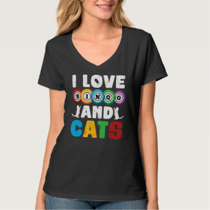 Lotterie Cat Gambling Bingo Player Pet Cat Eigentü T-Shirt