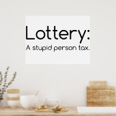 Lotterie: Ein lustiges Poster zur Körpersteuer (Küche)