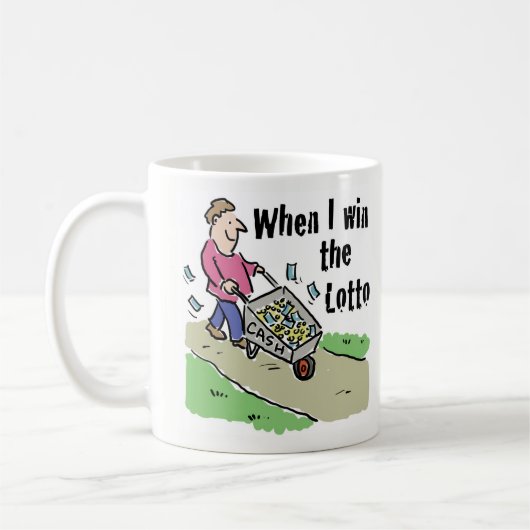 Lotterie gewinnender Designmann mit Barrow Kaffeetasse (Links)