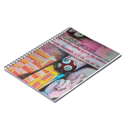 Lotterie-gewinnendes Notizbuch Notizblock (Linke Seite)