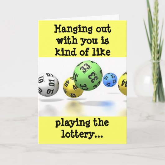 Lotterie-Grußkarte Karte (Vorderseite)