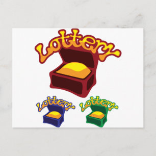 Lotterie Truhe Postkarte