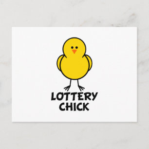 Lottery Chick Postkarte