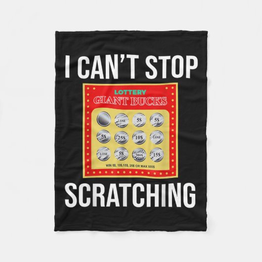 Lottery I Can't Stop Scratching - Scratch Ticket Fleecedecke (Vorderseite)