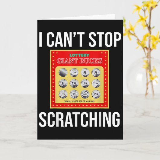 Lottery I Can't Stop Scratching - Scratch Ticket Karte (Gelbe Blume)