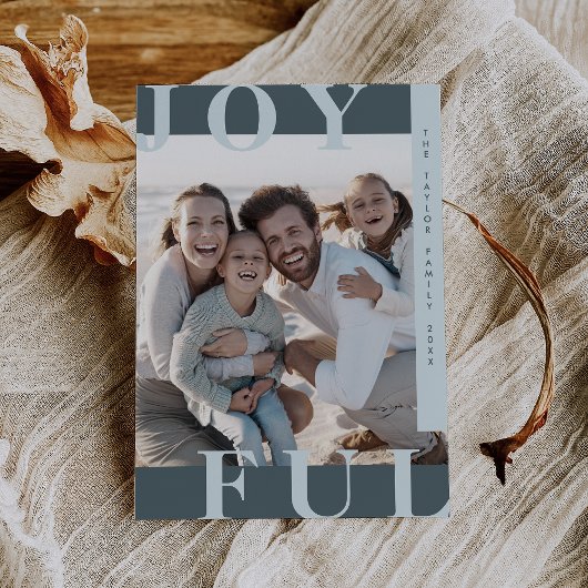 LOTTIE Blue Joyful Modernes Foto Weihnachten