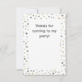 Lottie Confetti Wasserfarben Punkte Danke Karte (Rückseite)