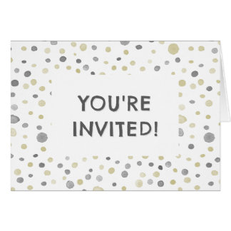 Lottie Confetti Watercolor Dots Birthday Einladung