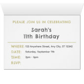 Lottie Confetti Watercolor Dots Birthday Einladung (Innenansicht Horizontal (Unten))