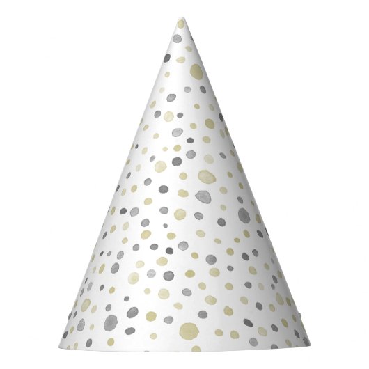 Lottie Confetti Watercolor Dots Party Hat Partyhütchen (Vorderseite)
