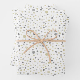 Lottie Confetti Watercolor Dots Wrapping Paper Geschenkpapier Set