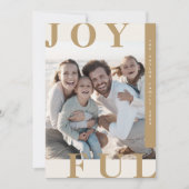 LOTTIE Goldene Freude Modernes Foto Weihnachten (Vorderseite)