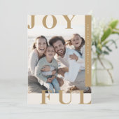 LOTTIE Goldene Freude Modernes Foto Weihnachten (Stehend Vorderseite)