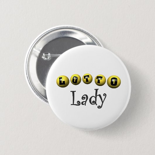 Lotto-Dame T-shirts und Geschenke Button (Vorne & Hinten)
