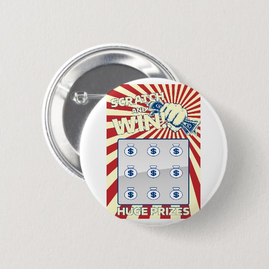 Lotto-Kratzer-Karte Button (Vorne & Hinten)