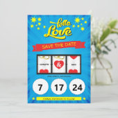 Lotto Liebe Save the Date Hochzeitsankündigung (Stehend Vorderseite)