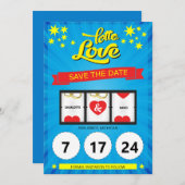 Lotto Liebe Save the Date Hochzeitsankündigung (Vorne/Hinten)