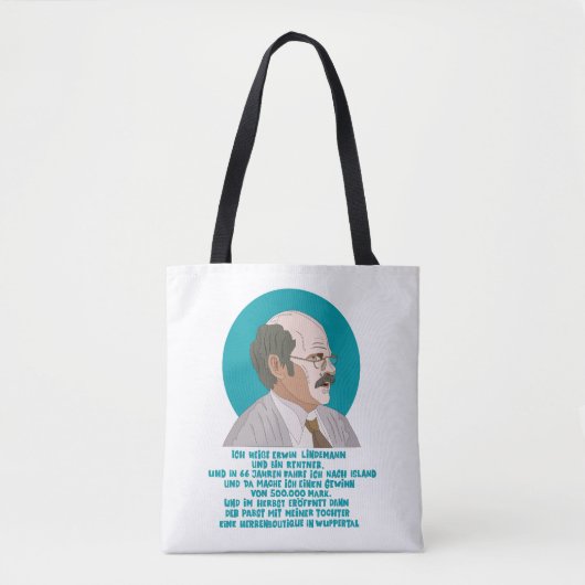 Lottogewinner Erwin Lindemann - Loriot - Funny Tasche (Vorderseite)