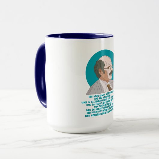 Lottogewinner Erwin Lindemann - Loriot - Funny Tasse (Vorderseite Links)