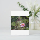 Lotus 1 & Buddha Postkarte (Stehend Vorderseite)