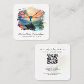 *~* Lotus Abstrakte Libelle Libelle Libelle QR Quadratische Visitenkarte (Vorne/Hinten)