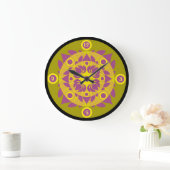 Lotus Acrylic Wall Clock Große Wanduhr (Zuhause)