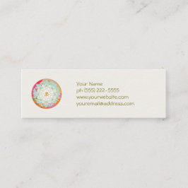Lotus and Om Symbol Business Card Mini Visitenkarte