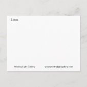 Lotus Ankündigungspostkarte (Rückseite)