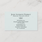 * Lotus Aqua Mint Pastel Nebula Galaxy Universum Visitenkarte (Rückseite)