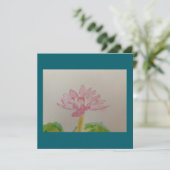 Lotus! Aquarell / Karte (Stehend Vorderseite)