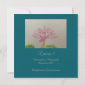 Lotus! Aquarell / Karte (Rückseite)