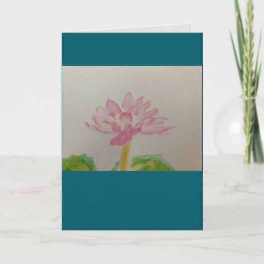 Lotus! Aquarell / Karte (Vorderseite)