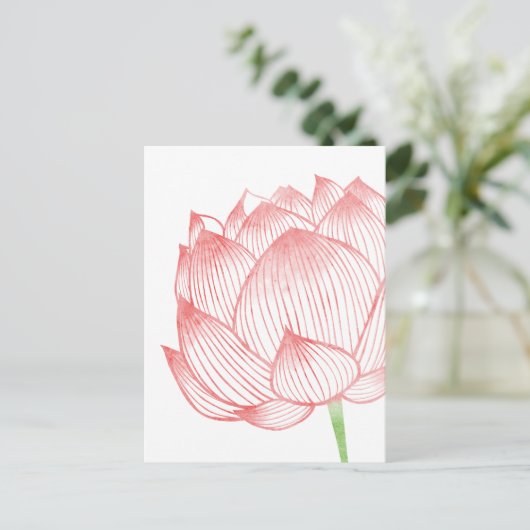 Lotus Art Postkarte (Stehend Vorderseite)