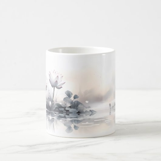 Lotus auf dem Wasser Kaffeetasse (Mittel)