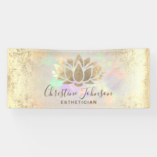 Lotus aus Imitaten auf Opal-Textur Banner