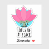Lotus be at Peace Funny Pflanze Puff Aufkleber (Blatt)