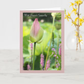 Lotus-Beileid-Karte Karte (Gelbe Blume)