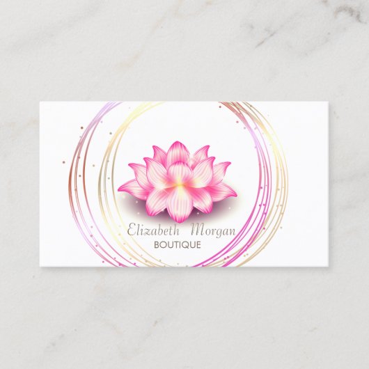 Lotus beruflich Gold Circles Visitenkarte (Vorderseite)