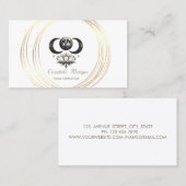 Lotus beruflich Moon Gold Circles Visitenkarte (Vorne/Hinten)