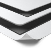 Lotus Black Grey Print,  Poster (Semi-Gloss) (Ecke)