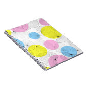 Lotus Blätter Hand gezeichnet Kontur mit farbigen  Notizblock (Rechte Seite)