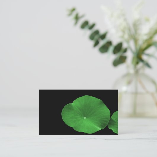 Lotus-Blätter Visitenkarte (Stehend Vorderseite)