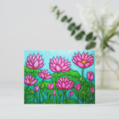Lotus Bliss Postkarte (Stehend Vorderseite)