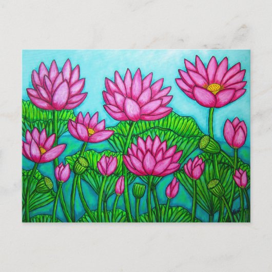 Lotus Bliss Postkarte (Vorderseite)