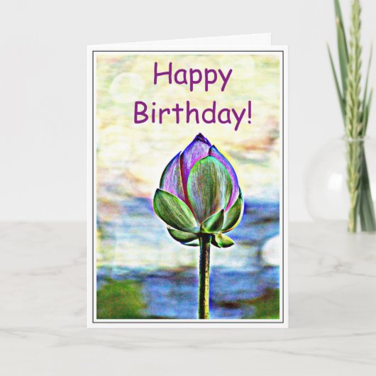 Lotus Bloom Karte (Vorderseite)