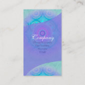 Lotus Bloom Turquoise Mandala ID129 Visitenkarte (Rückseite)