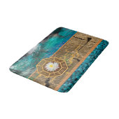 Lotus Blossom Blue Lagoon Badematte (Schrägansicht)