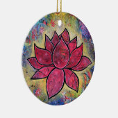 Lotus Blossom Blume mit dem Titel Transcend Keramik Ornament (Rechts)