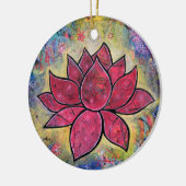 Lotus Blossom Blume mit dem Titel Transcend Keramik Ornament (Links)